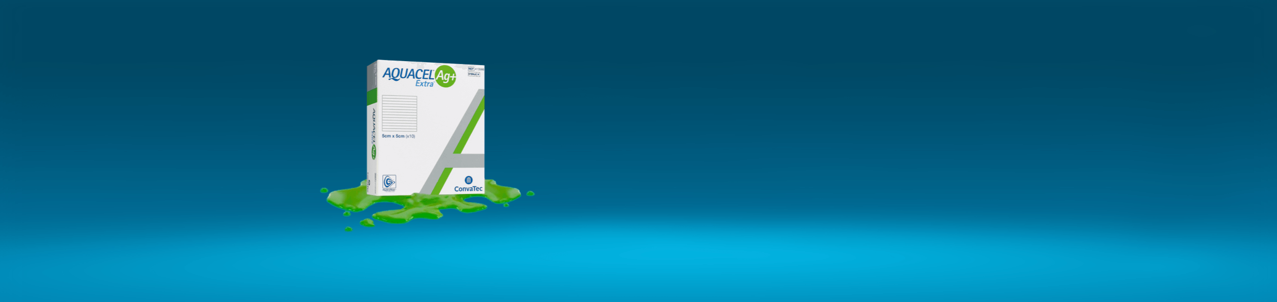 a green and white box