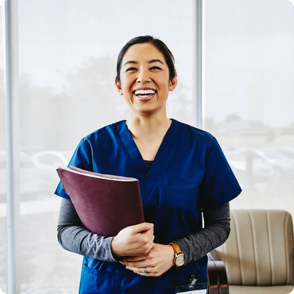 En kvinne hadde pedagogiske ressurser.