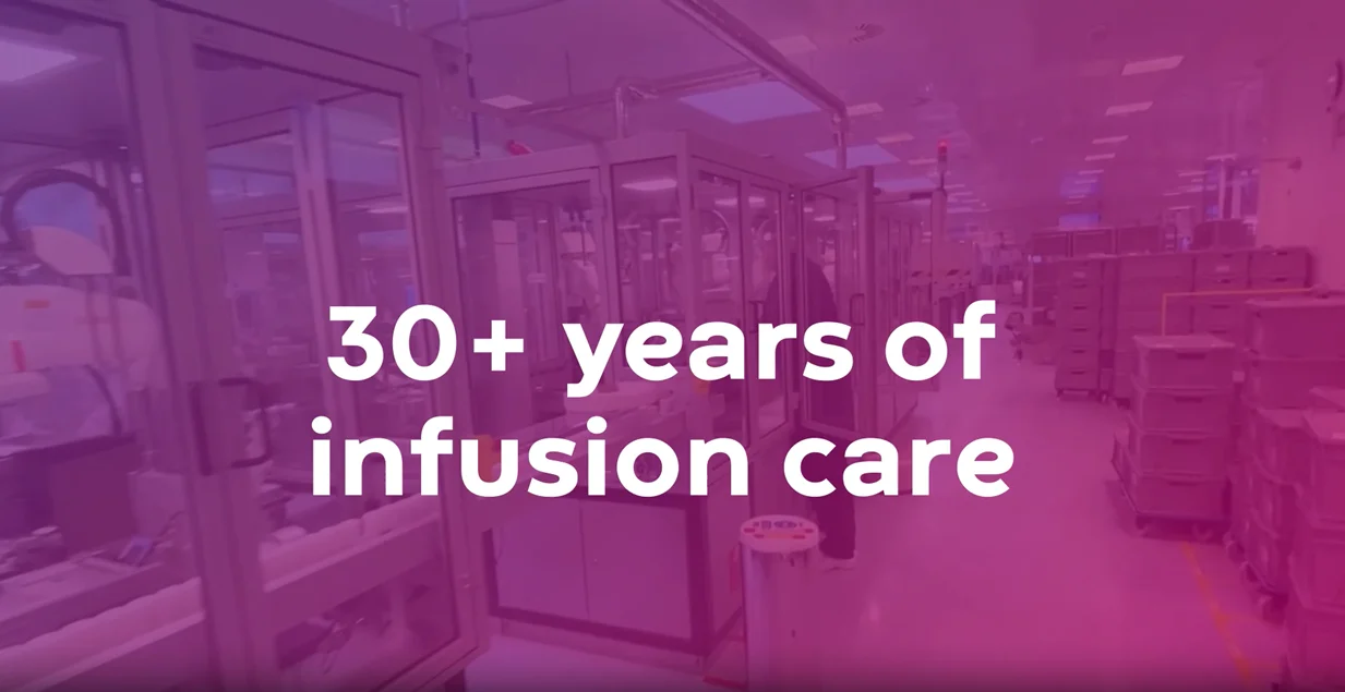 A promotional video showing the history of Convatec Infusion Care.